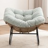 Lyngins Modern Indoor Leisure Rocking Chair with Thicken Seat Cushion,Comfy Accent Reclining Chair for Living Room,Nursery - 3 of 4