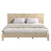 Galano Weiss Clara Platform Bed with Headboard in Oslo Oak, Amber Walnut - 4 of 4