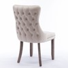 CAVINAS Velvet Dining Chairs Set of 2, Kitchen Chair Living Room Chair with Wing Back and Wood Legs for Kitchen, Dining Room - 4 of 4