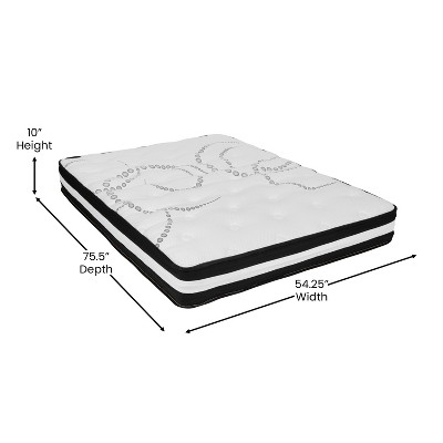 SereneDream 10" Full Hybrid Innerspring Adjustable Mattress