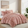 Peace Nest Shaggy Plush Comforter Set Faux Fur with Velvety Reversible Backing - 2 of 4