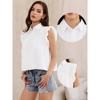 INSPIRE CHIC Women's Summer Button Up Collared Cap Sleeve Ruffle Casual Top Blouses - 2 of 4