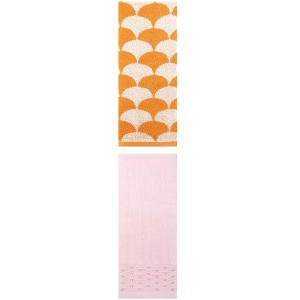 REGALWOVEN Cotton Geometric Absorbent Soft Decorative Hand Towel for Bathroom Hand Face Gym Spa 14" x 30"/13" x 29" 2 Pcs - 1 of 4