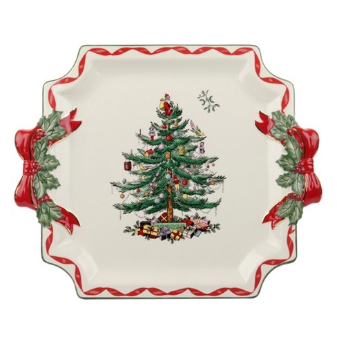 Spode Christmas Tree Ribbons Square Platter - image 1 of 4