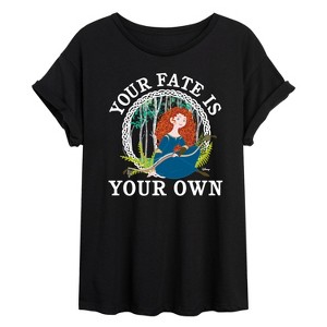 Women's - Disney - Merida Your Fate Is Your Own Oversized Graphic T-Shirt - 1 of 4