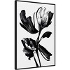 23" x 33" Black Flower by Treechild Framed Canvas Wall Art Print - Amanti Art: Modern Botanical Lithograph, Large Monochrome Canvas - 2 of 4