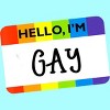 Adult Design By Humans Hello I'm Name Tag Rainbow Pride By MINHMINH Racerback Tank Top - 2 of 2