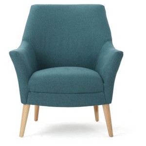 Mae Upholstered Club Chair - Dark Teal - Christopher Knight Home, Dark Blue
