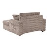 CLIHOME Chenille Chaise Lounge with Soft Cushion Back, Dual Track Arms and Built-in Cup Holders - 4 of 4