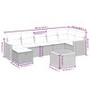 vidaXL 8 Piece Patio Sofa Set with Cushions Beige Poly Rattan - Beige and Cream Without Storage 7 Items - 4 of 4