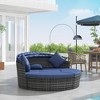Resenkos 4-Piece Round Convertible Daybed with Cushions, Outdoor Sectional Furniture, PE Rattan, - 3 of 4