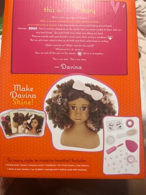 Our Generation Davina Sparkles Of Fun Styling Head Doll : Target