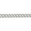Black Bow Jewelry Men's 10.5mm, Sterling Silver Solid Pave Curb Chain Bracelet - 2 of 4