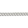 Black Bow Jewelry Men's 10.5mm, Sterling Silver Solid Pave Curb Chain Bracelet - image 2 of 4