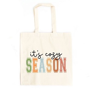 City Creek Prints It's Cozy Season Canvas Tote Bag - 15x16 - Natural - 1 of 2