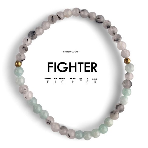 Ethic Goods Women's 4mm Morse Code Bracelet [fighter] - Mint