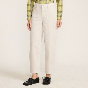 Lands' End Women's Corduroy High Rise Barrel Leg Ankle Pants - 1 of 4