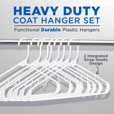 White Ultra-Thin Plastic Clothes Hangers, 100-Pack