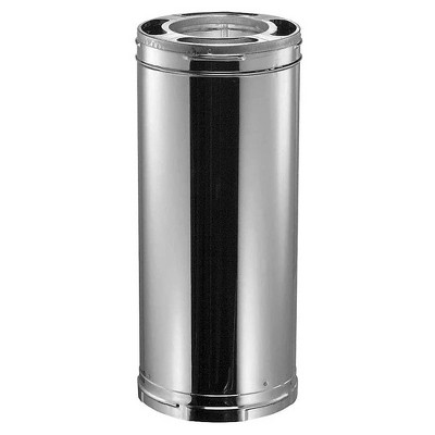 DuraVent DuraPlus 24 x 6 Inch Galvanized Steel Triple Wall Wood Burning Stove Pipe Connector for Chimney to Vent Smoke/Exhaust, Silver