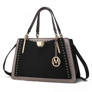 MKF Collection Aubrey Color Block Women's Satchel Bag by Mia K - 1 of 4