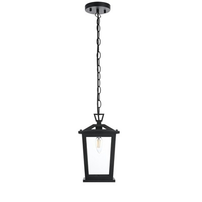 Elegant Lighting Berks 7 inch Outdoor Pendant in Black