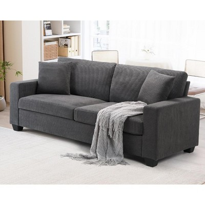 Garvee Couch for Living Room 83-inch Comfy Sofa Couch 3 Seater Couch Modern Sofa with Deep Seat for Bedroom Apartment Home Office, Dark Gray