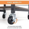 NEX 4 Tier Organizer Cart on Casters with Fixed Rack Brown: Metal Rolling Utility Storage for Clothing - 3 of 4