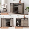Farmhouse Wine Bar Cabinet with Sliding Barn Door, 47" Kitchen Bar Cabinet with Wine & Glass Rack, Storage Shelves, for Dining Room, Living Room - 4 of 4