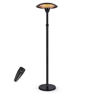 ZACHVO 3 Heat Settings (MAX 1500W) Adjustable Electric Patio Heater with Remote Control, Height Adjustable, IPX4 Shower Proof - 1 of 4