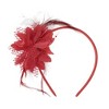 Unique Bargains Women's Feathers Headband Red White 1 Pc - 3 of 4