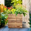 TUYOHW Metal Planter Box, Rectangular Planter Box with Drainage Holes, Large Planters with Removable Shelf for Outdoor Plants, Black - 2 of 4