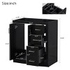 30" Freestanding Bathroom Vanity with Ceramic Sink and 3 Drawers,Solid Wood Storage Cabinet for Small Spaces-The Pop Home - 4 of 4
