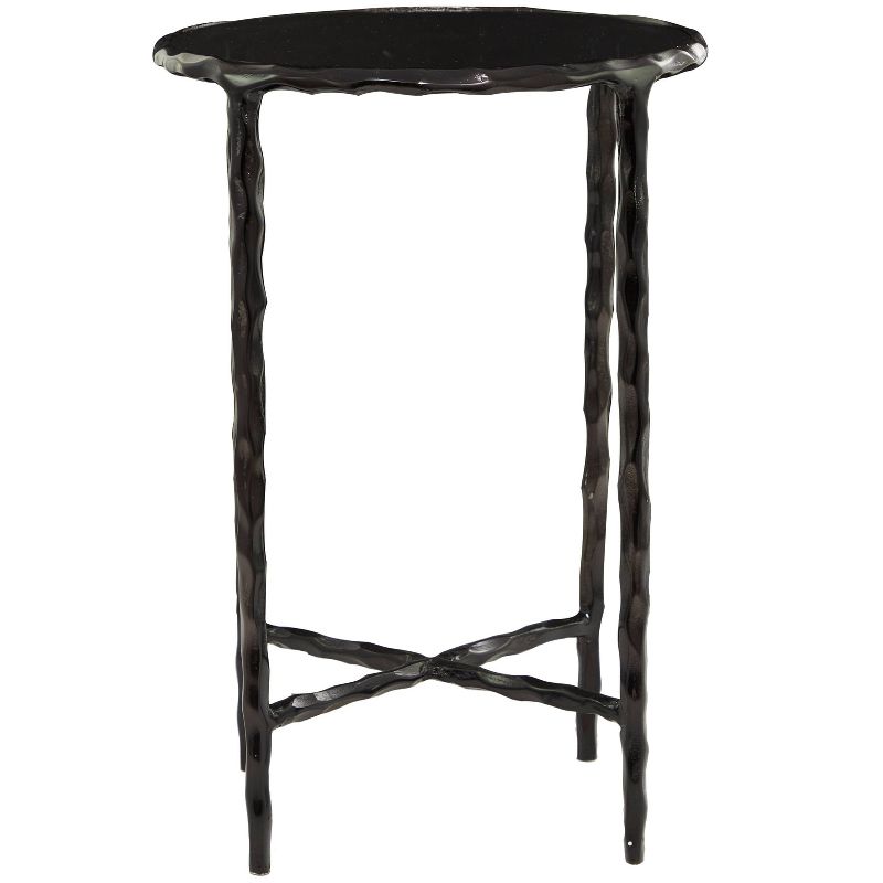 Modern Metal and Smoke Glass Accent Table - Olivia & May, 5 of 7