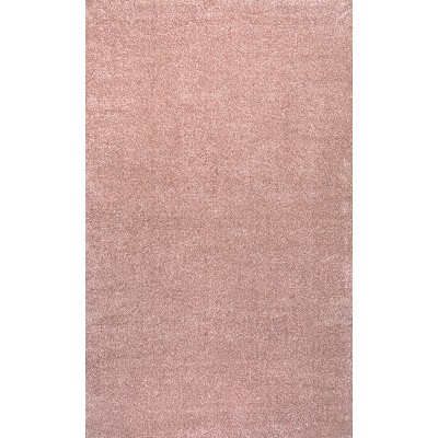 Pink Synthetic Fiber Reversible Low-Pile Area Rug, 8' x 10'