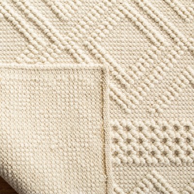 Ivory Hand-Knotted Wool Runner Rug, 2'3" x 8'