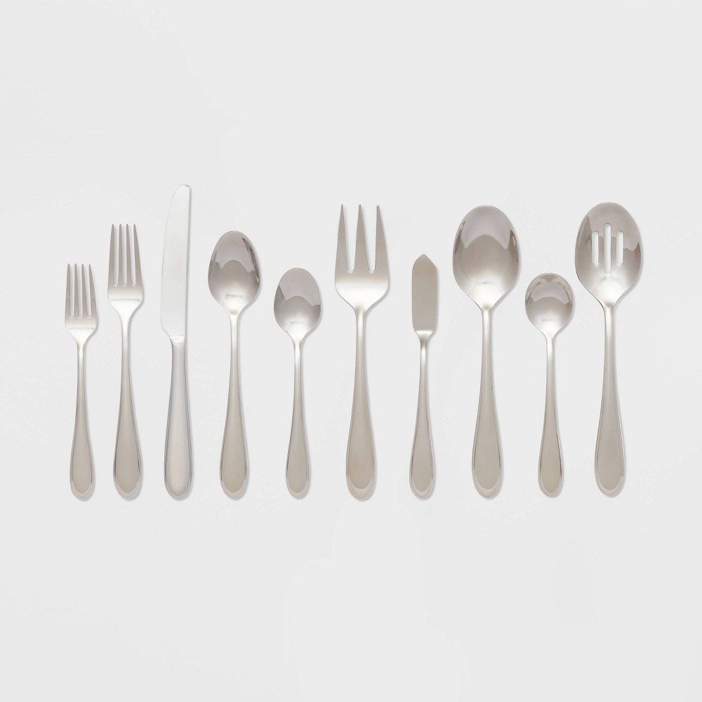 45pc Luxor 18/10 Stainless Steel Flatware Set - Threshold Signature