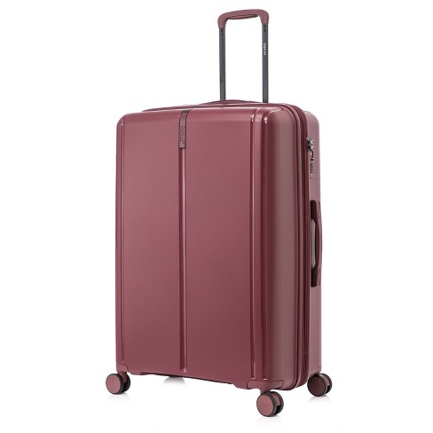 Dukap Airley Lightweight Hardside Medium Checked Spinner Suitcase Wine Target