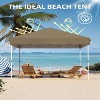 10'x10' Pop Up Canopy Tent,Waterproof Outdoor Canopy,with Roller Bag, 4 x Sandbags,4 x Stakes - 4 of 4
