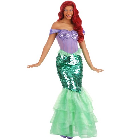 Halloweencostumes Fun Costumes Disney Ariel Costume Adult Mermaid Costume Stretchy Sequin Fabric Mermaid Dress Womens Little Mermaid Costume Target