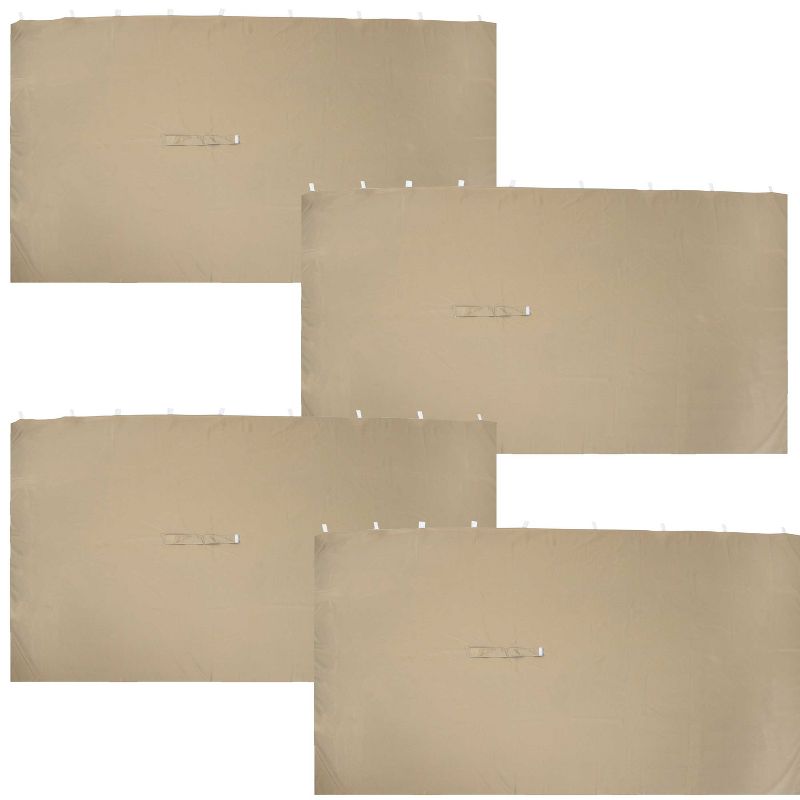 Sunnydaze Gazebo 4-Piece Polyester Sidewall Set for 10' x 13' Soft Top Rectangle Patio Gazebo - 125" W x 77" H, 1 of 9