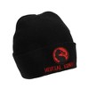 Mortal Kombat Classic Title Art Adult Black Ribbed Beanie - 2 of 4