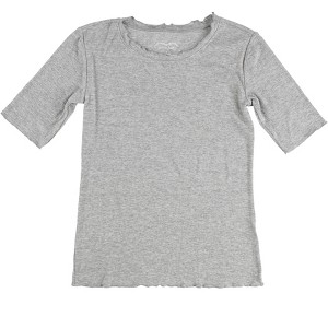 maison Jules Womens Lettuce Edge Basic T-Shirt - 1 of 2