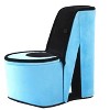HomeRoots 9" Turquoise And Black Velvet High Heel Jewelry Box - 4 of 4