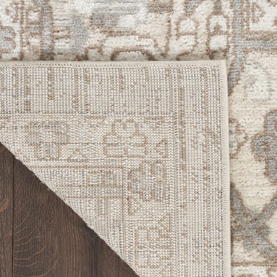 Beige Rectangular Floral Synthetic 8' x 10' Area Rug