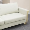 NicBex Couches for Living Room 76" Sofa Velvet Upholstered 2-Seat Couch Soft Sponges Modern Designs Sofa with Gold Trim and Cozy Cushions - 4 of 4