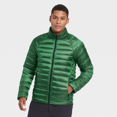 mens puffer jacket green