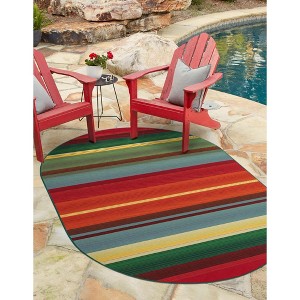 Unique Loom    Outdoor Modern Jaco Area Rug - 1 of 4