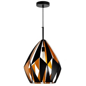 CWI Lighting Oxide 1 Light Down Pendant With Black+Copper Finish - 1 of 4