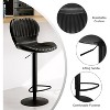 Bar Stools Set of 4, Counter Height Swivel Chairs with Back, Modern PU Leather Upholstered Bar Chair with Footrest for Kitchen Island - 3 of 4