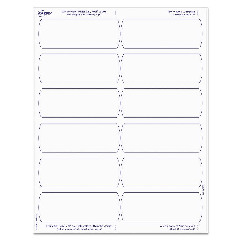 Avery Big Tab Large White Label Tab Dividers 8-Tab Letter 14441, 5 of 8
